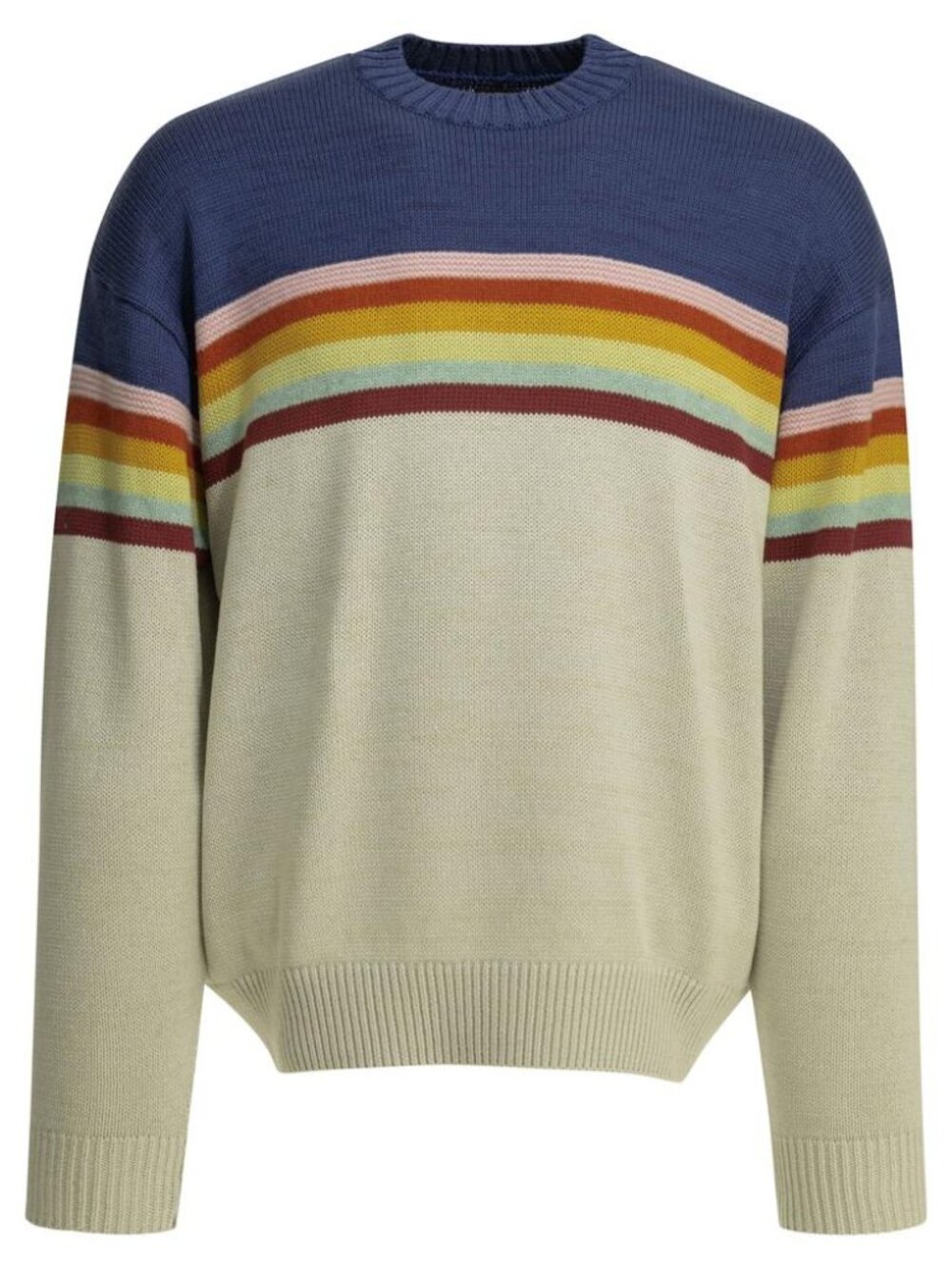 Kapital 2 Tones Peckish Rainbow Crewneck Sweater Tag Size 3 Men